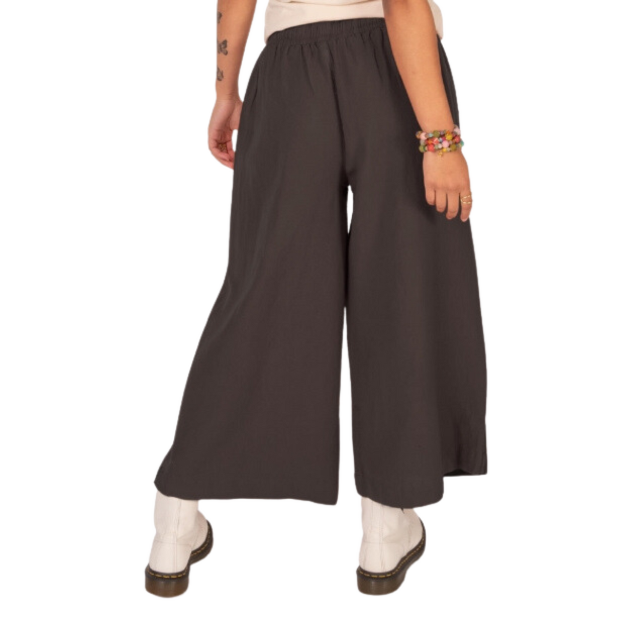 Hemp Viscose Cropped Palazzo Pants